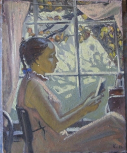 While summer (wife`s portrait)